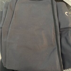 ZYIA 16-18 Black Metallic 24” Leggings